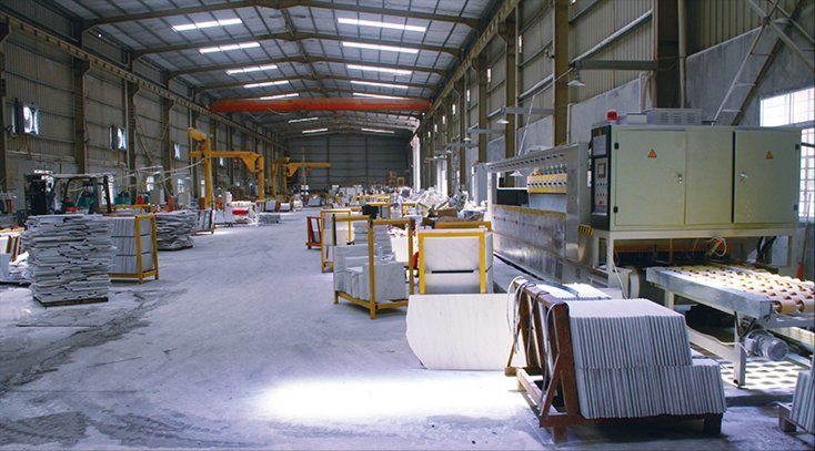 A gantry crane hall