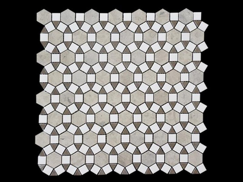 Mosaic sheet HS-023 photographed on black