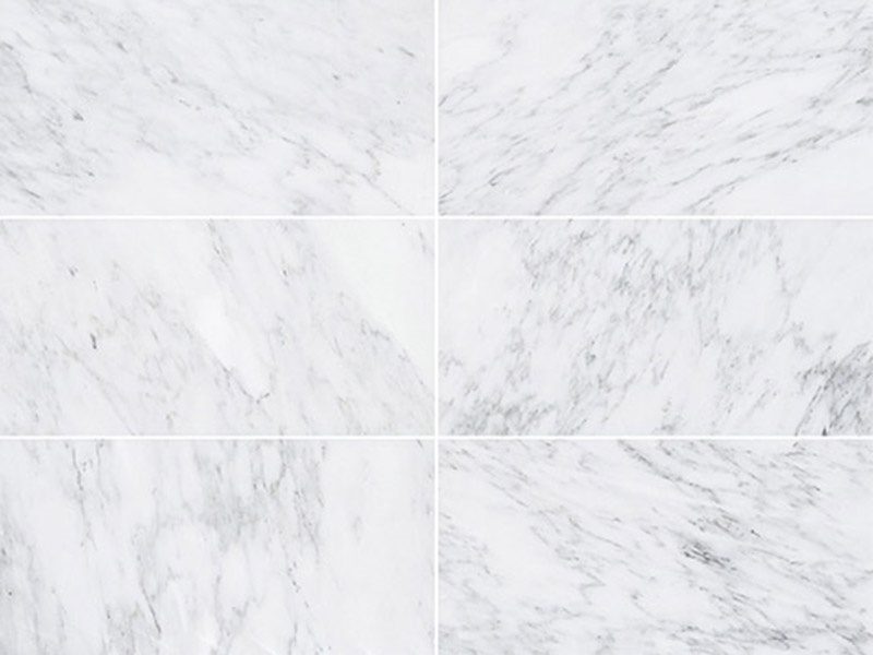 Oriental White marble tiles photographed by the factory